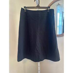 New Black Work Skirt A-Line Classic Side Zip Size 12 w/ Pockets